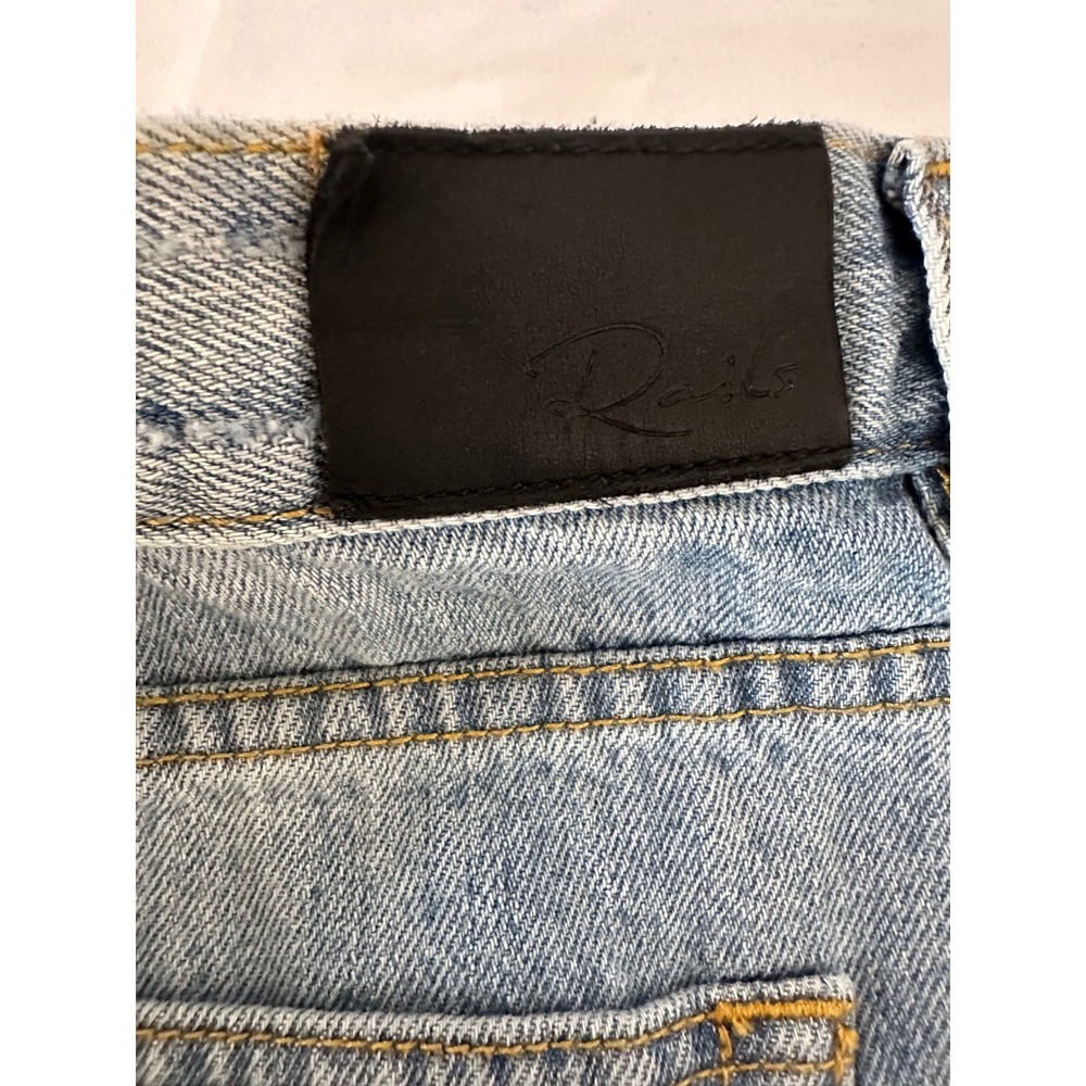Rails‎ Denim Shorts Distressed Daisy Embroidered Raw Hem Casual Size 26 - Picture 7 of 7